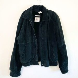 Vintage Genuine Leather Wilda Black Suede Lined Jacket 2XL